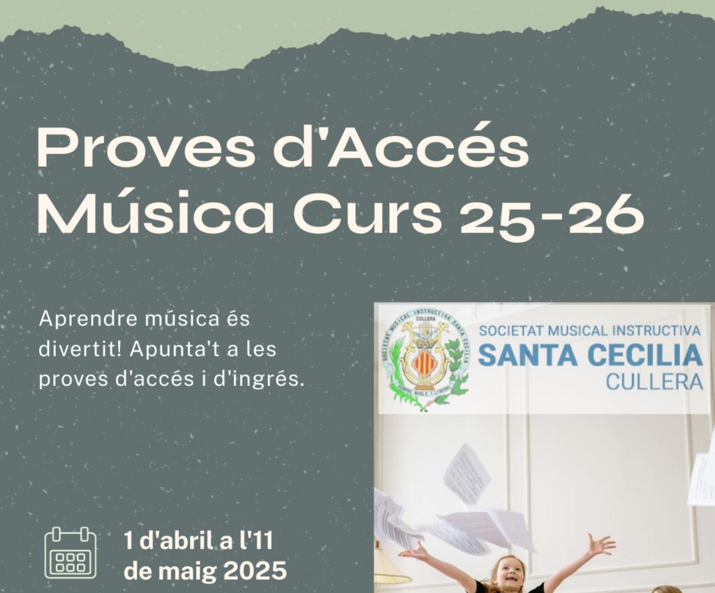 PROVES D'ACCÉS I INGRÉS PER AL CURS 2025 - 2026